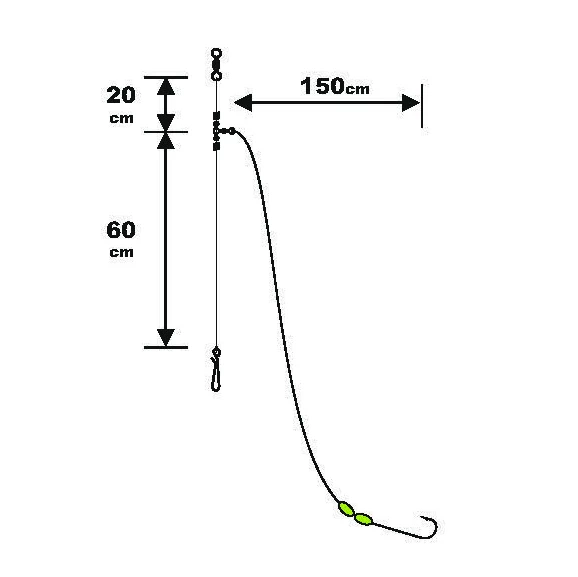 Sunset BDL Surfcasting RS Competition Special Big Fish Fluorocarbon Rig With Octopus 0,60mm 80cm + 0,50mm 150cm Size 4/0 2 Sunset BDL Surfcasting RS Competition Special Big Fish Fluorocarbon Rig With Octopus 0,60mm 80cm + 0,50mm 150cm Size 4/0 - Afbeelding 2