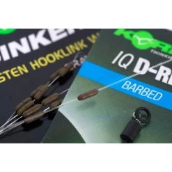 Korda Ready Tied IQ2 D-Rig Kurv Shank Barbless Haakmaat 4 (15lb) -Fishing Verkoop c87763150dc43dac