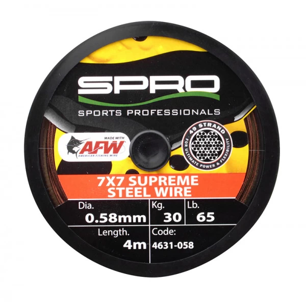 Spro 7x7 Supreme Steel Wire 0,46mm 18kg (4m) 4 Spro 7x7 Supreme Steel Wire 0,46mm 18kg (4m) - Afbeelding 4