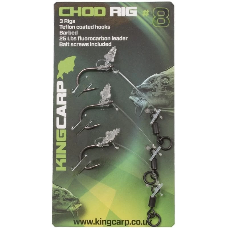 Fladen Chod Rig Incl Bait Screw, 3pcs - Size 8 1 Fladen Chod Rig Incl Bait Screw, 3pcs - Size 8